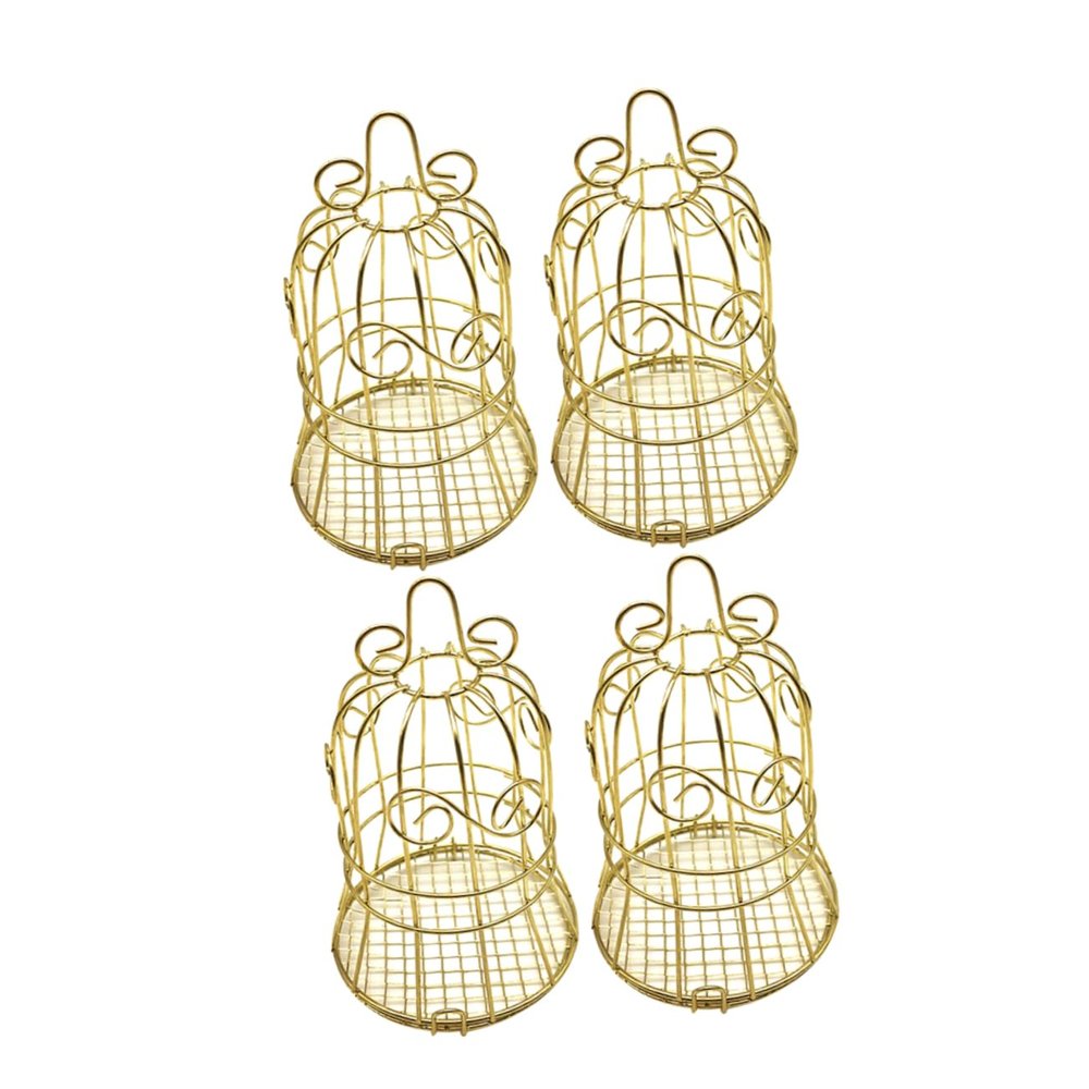VILLCASE 6pcs European Hollow Out Bell Shape Wedding Favor Boxes Iron Treat Boxes for Party Supplies for Packaging Candy Crafts Chocolates Elegant Design