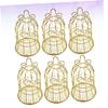 VILLCASE 6pcs European Hollow Out Bell Shape Wedding Favor Boxes Iron Treat Boxes for Party Supplies for Packaging Candy Crafts Chocolates Elegant Design view 4