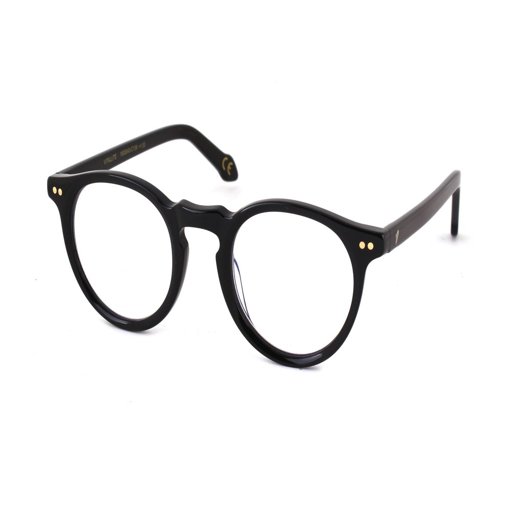 Vitallite 507 Reading glasses with anti-reflective and anti-blue light lenses, Shiny black, +2.00, Unisex