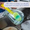 Scrub Daddy Dish Wand Scrubbing Brush with Handle, Soap Dispensing Dish Brushes, Texture Changing Washing Up Sponges With Liquid Dispenser, Scrubber with Scraper & Detachable Head Sponge, Pink view 3