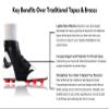 Empowerband Football Ankle Support And Protection - Lighter Faster Stronger Than Traditional Tapes & Braces (Black, XS, Mens UK Boot Size 2-3) view 2