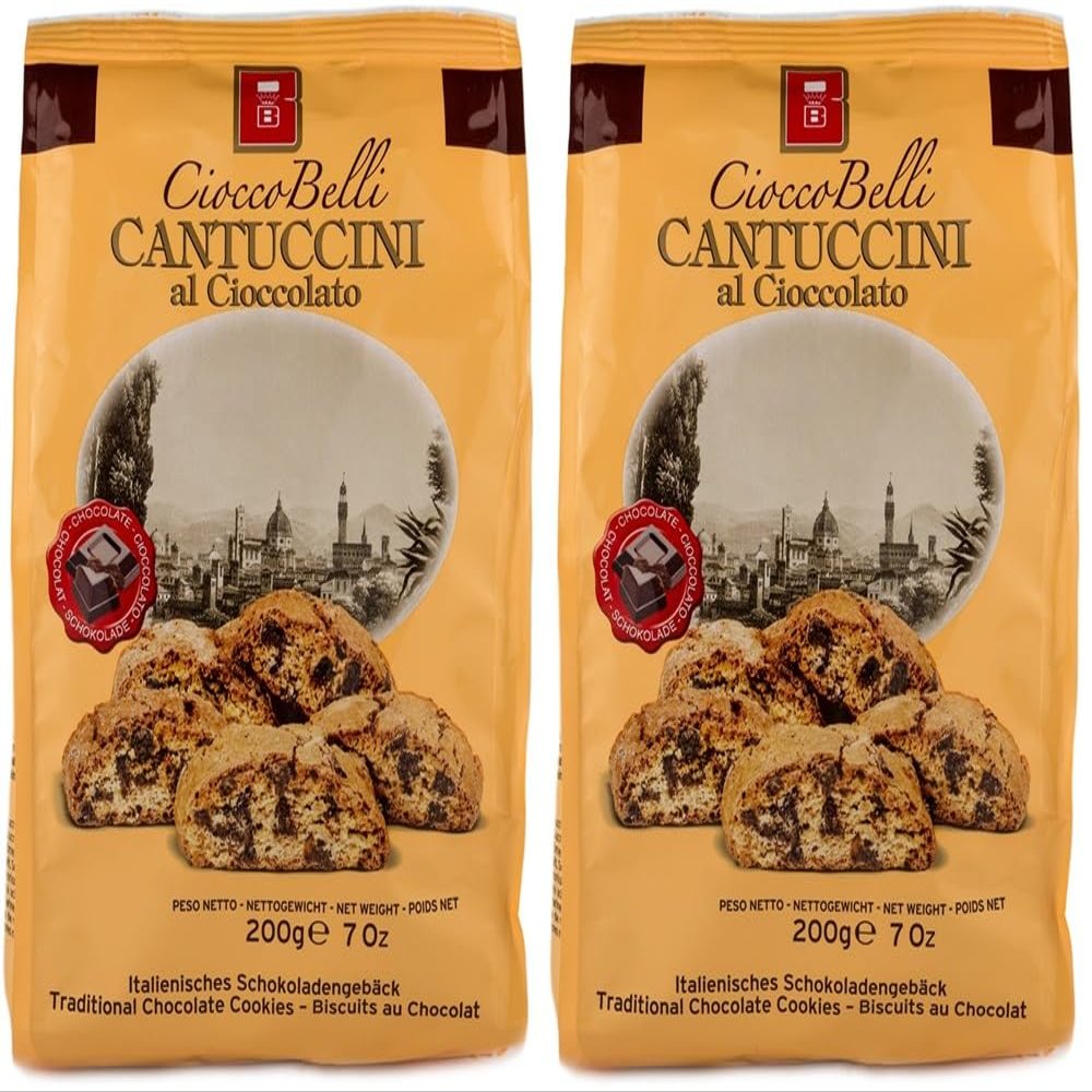 Chocolate Cantuccini Biscotti (200g, Pack of 2) | Gourmet Artisan Biscuits From Tuscany