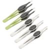 Didiseaon Stainless Steel Eyebrow Tweezers 5Pcs Set with Gel Pad Eyebrow Clips for Safe and Easy Hair Removal at Home, Travel, and Beauty Salon Random Color view 1