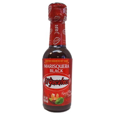 El Yucateco Marisquera Black 120ml / Habanero Hot Sauce with a Blend of Soy and Spices for Seafood & Asian Food, Spicy Chilli Sauce