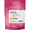 Iron Tablets 18mg | High Strength for Women | with Vitamin B12, Vitamin C and Folic Acid | 100% NRV Iron Complex | 90 Vegan Tablets | by Carlyle view 1