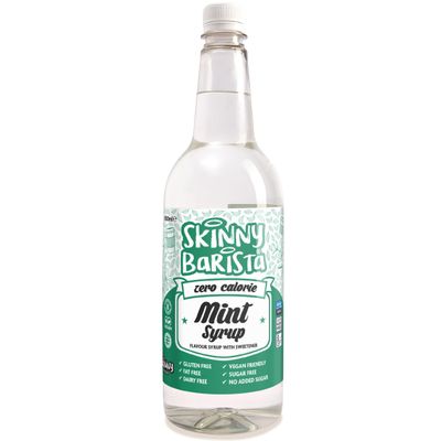 Skinny Food Co Mint Syrup For Coffee 1L - Sugar Free Coffee Syrups - Zero Calorie Mint Barista Syrup For Tea, Hot Chocolate, Fruit, Baking, Protein Drinks - Vegan-Friendly, Gluten-Free