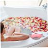 Zerodeko Silicone Soap Dish Self Draining Soap Holder Pink Floral Shape Tray with Drain for Shower and Sink Storage view 2