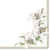 20 Napkins Flowers, Garden & Nature Elegant White Lilies as Table Decoration Paper Napkins with Motif Also for Decoupage and Decoupage 33 x 33 cm view 1