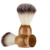 DOITOOL Wooden Handle Shaving Brush Nylon Bristles Beard Brush for Men Facial Care Wet Shave Salon Tool view 1