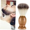 DOITOOL Wooden Handle Shaving Brush Nylon Bristles Beard Brush for Men Facial Care Wet Shave Salon Tool view 2