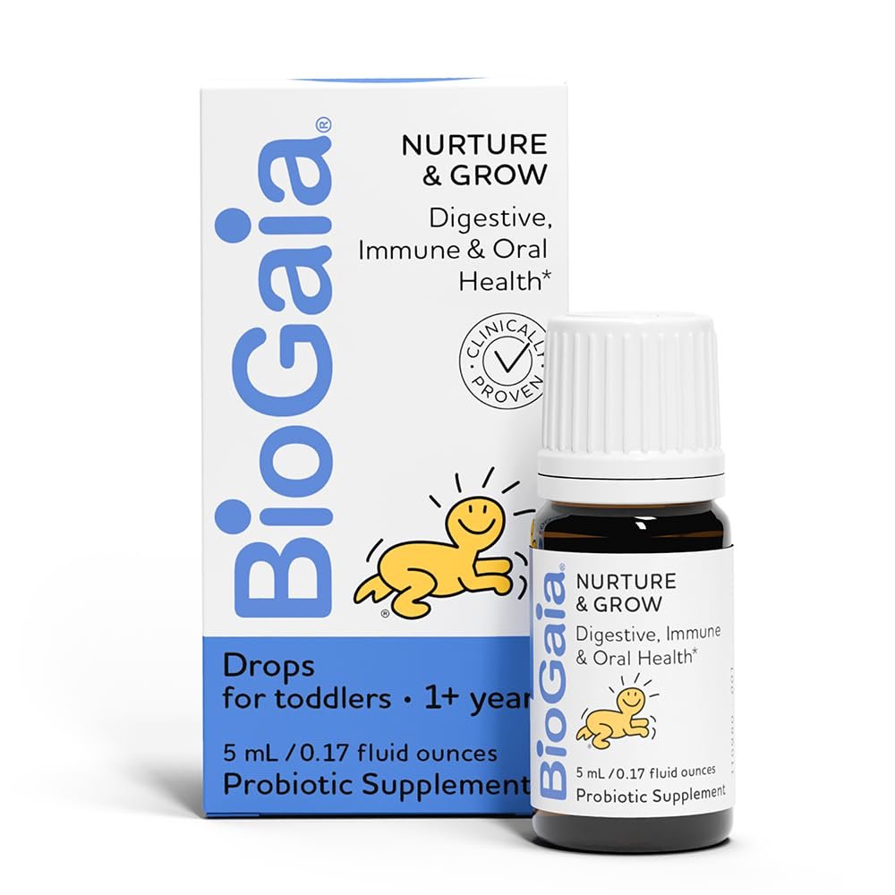 Nurture & Grow Drops, 1+ Years, 200 Million CFU, 0.17 fl oz (5 ml), BioGaia