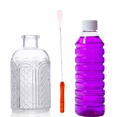 Barber's Handmade Singeing Stick | Turkish Traditional Ear Hair Removal Tool Set | 1x Clear Glass Jar & 1x Methylated Spirits 250ml & 1x Singeing Stick