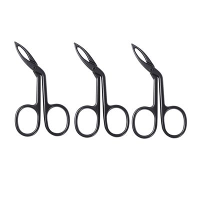 Angoily 3pcs Stainless Steel Eyebrow Tweezers Set with Oblique Tips Black Precision Facial Hair Plucker for Women Daily Eyebrow Shaping and Nose Hair Trimming