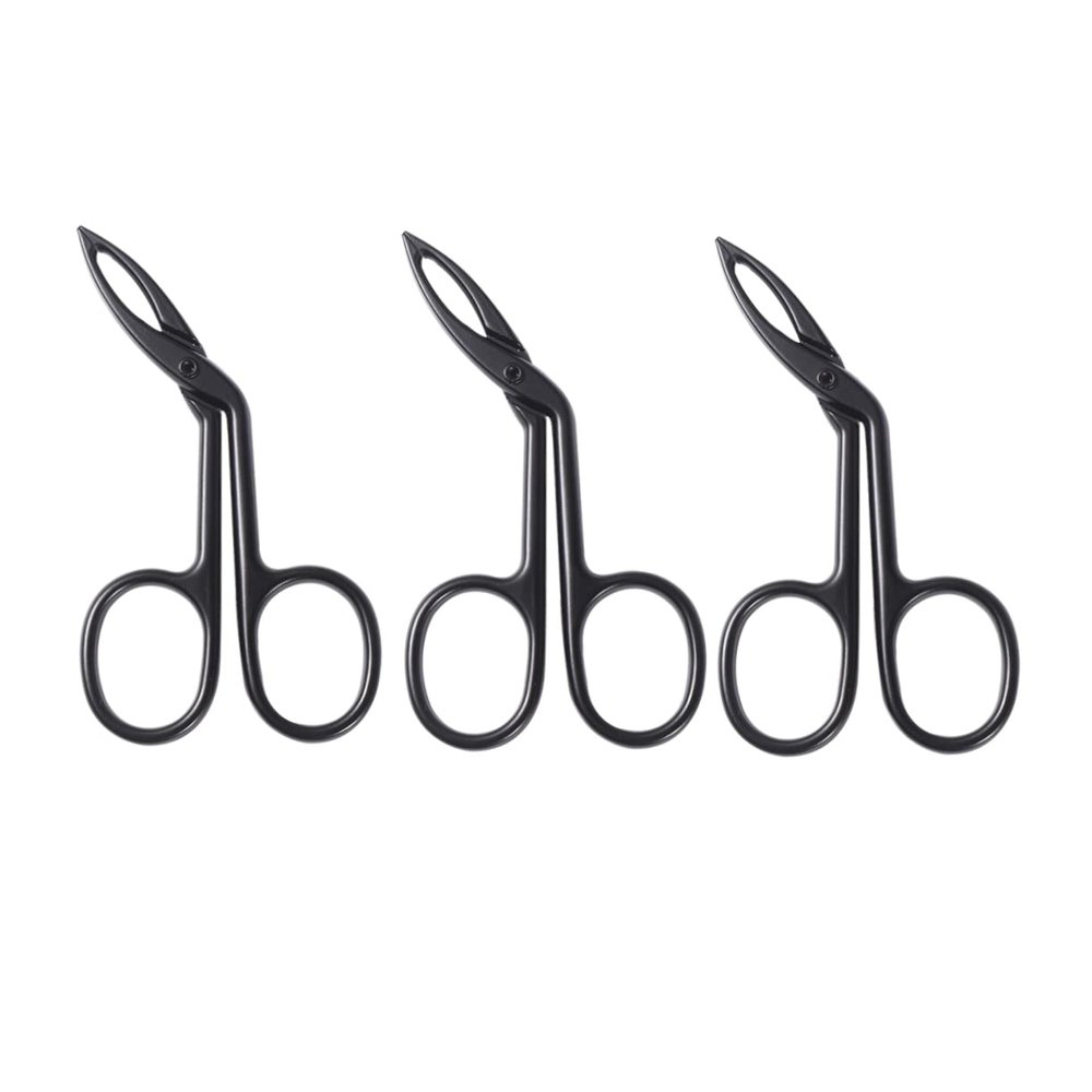 Angoily 3pcs Stainless Steel Eyebrow Tweezers Set with Oblique Tips Black Precision Facial Hair Plucker for Women Daily Eyebrow Shaping and Nose Hair Trimming