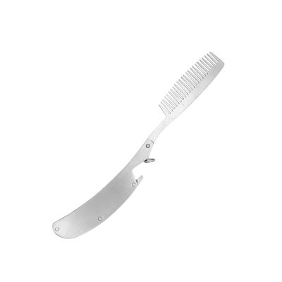 Angoily Stainless Steel Beard Comb for Men Mustache Hair Comb Folding Design Smooth Teeth for Grooming The Go