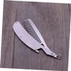 Angoily Stainless Steel Beard Comb for Men Mustache Hair Comb Folding Design Smooth Teeth for Grooming The Go view 3