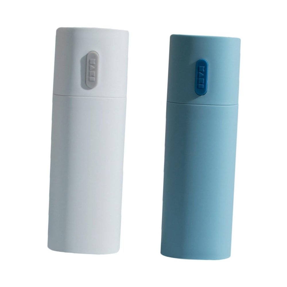 AOKWAWALIY Box of 2 Toothbrush Boxes Toothbrush Cup Toothbrush Case Made of Plastic Toothpaste Travel Toothbrush Case Toothbrush Holder Made of Plastic Toothbrush Box Lovers Large Plastic Cylinder,