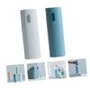 AOKWAWALIY Box of 2 Toothbrush Boxes Toothbrush Cup Toothbrush Case Made of Plastic Toothpaste Travel Toothbrush Case Toothbrush Holder Made of Plastic Toothbrush Box Lovers Large Plastic Cylinder, view 2