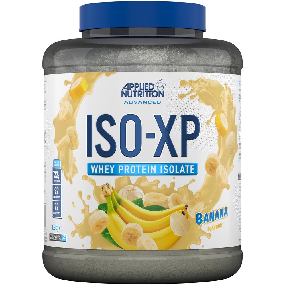 Applied Nutrition ISO-XP Whey Protein Isolate  Over 21g Protein, Low Carb, Low Fat, BCAA-Rich, Fast Absorption, Soy-Free, Halal-Certified (72 Servings (Pack of 1), Banana)