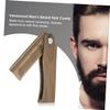 Housoutil Creative Wooden Beard Comb for Men Portable Comb for Beard Care Green Sandalwood Grooming Tool for Male Friends view 4