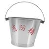 OUNONA Stainless Steel Fire Bucket Portable Metal Pail for Outdoor Camping Bucket Handle Emergency Reusable Container view 1