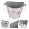 OUNONA Stainless Steel Fire Bucket Portable Metal Pail for Outdoor Camping Bucket Handle Emergency Reusable Container view 3