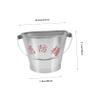 OUNONA Stainless Steel Fire Bucket Portable Metal Pail for Outdoor Camping Bucket Handle Emergency Reusable Container view 4