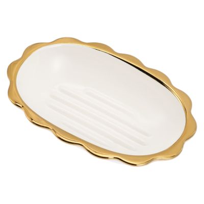 CAXUSD Delicate Soap Holder Ceramic Soap Dish with Drainage Design Modern Creative Style for Bathroom Use