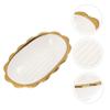 CAXUSD Delicate Soap Holder Ceramic Soap Dish with Drainage Design Modern Creative Style for Bathroom Use view 4