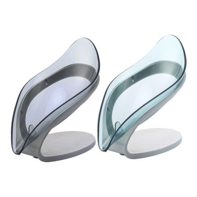 PRETYZOOM 2pcs Creative Leaf Shape Soap Dish Soap Holder Drainage for Bathroom and Kitchen Keeps Dry Modern Design for Easy Storage