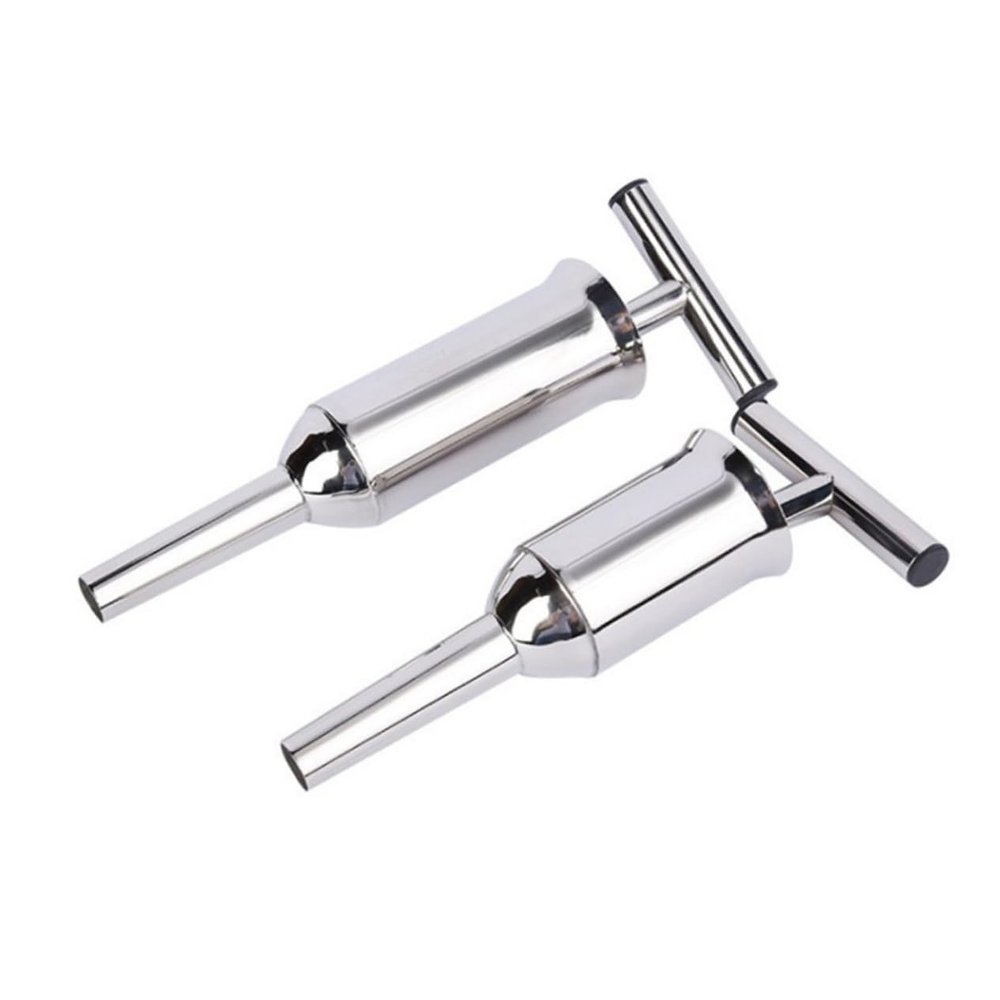 PRETYZOOM Stainless Steel Sausage Stuffer Kit Large for Home Use Sausage Filler Tube