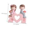Zerodeko 1pc Valentine's Day Couple Figures Resin Sculpture Cake Ornaments for Romantic Celebrations Realistic Bride and Groom Design for Wedding Cake Decoration view 3