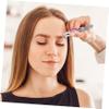 DOITOOL 4pcs Professional Stainless Steel Eyebrow Clip Slanted Eyebrow Tweezers for Women Hair Removal Random Color view 3