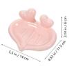 Zerodeko Ceramic Heart Soap Dish Self Draining Adorable Bathroom Soap Holder for Shower Draining view 2