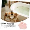 Zerodeko Ceramic Heart Soap Dish Self Draining Adorable Bathroom Soap Holder for Shower Draining view 3