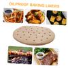 OUNONA 100pcs Non-Stick Baking Paper Pads for Air Fryer Easy to Use Oil Absorption Heat Resistant view 2