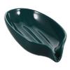 PRETYZOOM Leaf-shaped Ceramic Soap Dish Draining Design Easy to Clean Soap Holder for Bathroom and -saving Tray for Bar Stylish Glaze Finish view 1