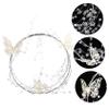 ABOOFAN Iron Big Ring Butterfly Rhinestone Baking Cake Decorations Cake Adornments Flowers view 3