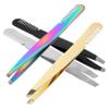 Angoily 4pcs Eyebrow Tweezers Stainless Steel Tip Tweezers for Eyebrow Plucking and Eyelash Application Precision Beauty Tools for Women view 1