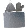 BESPORTBLE Sauna Hat Mitten Mat Felt Breathable Sauna Pad Easy to Store Keeps Head and Hair from Overheating Bath and Spa Accessory for Women view 1