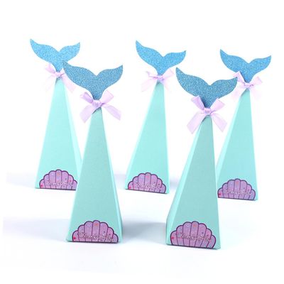 ABOOFAN 40pcs Wedding Candy Box Mermaid Decorations Wedding Party Favour Boxes Sweets for