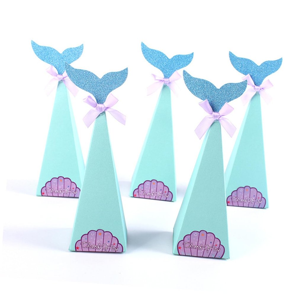 ABOOFAN 40pcs Wedding Candy Box Mermaid Decorations Wedding Party Favour Boxes Sweets for