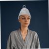 VANZACK Sauna Cap Set Felt Hat and Mitten Pad Gray Sauna Hair Cover Protective Heat Resistant for Bath House and Spa view 3