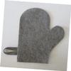 VANZACK Sauna Cap Set Felt Hat and Mitten Pad Gray Sauna Hair Cover Protective Heat Resistant for Bath House and Spa view 4
