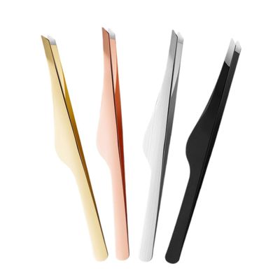 Didiseaon Lash Tool for Beauty Care for False Eyelashes and Fine Eyebrow Hairs Eyelash Tweezers and Eyebrow Tweezers Set 4pcs Made of Stainless Steel with Matte Finish, Easy Gripping
