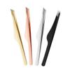 Didiseaon Lash Tool for Beauty Care for False Eyelashes and Fine Eyebrow Hairs Eyelash Tweezers and Eyebrow Tweezers Set 4pcs Made of Stainless Steel with Matte Finish, Easy Gripping view 1