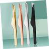 Didiseaon Lash Tool for Beauty Care for False Eyelashes and Fine Eyebrow Hairs Eyelash Tweezers and Eyebrow Tweezers Set 4pcs Made of Stainless Steel with Matte Finish, Easy Gripping view 4