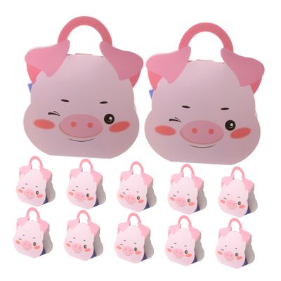 TOPBATHY 12pcs Pink Candy Boxes Party Favor Box Biscuits Candy Wrapping for Party Supplies