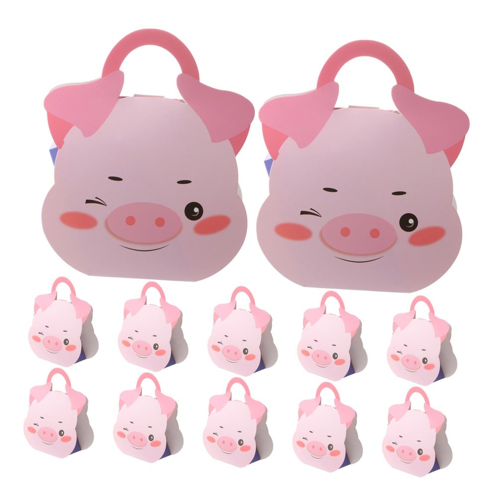 TOPBATHY 12pcs Pink Candy Boxes Party Favor Box Biscuits Candy Wrapping for Party Supplies