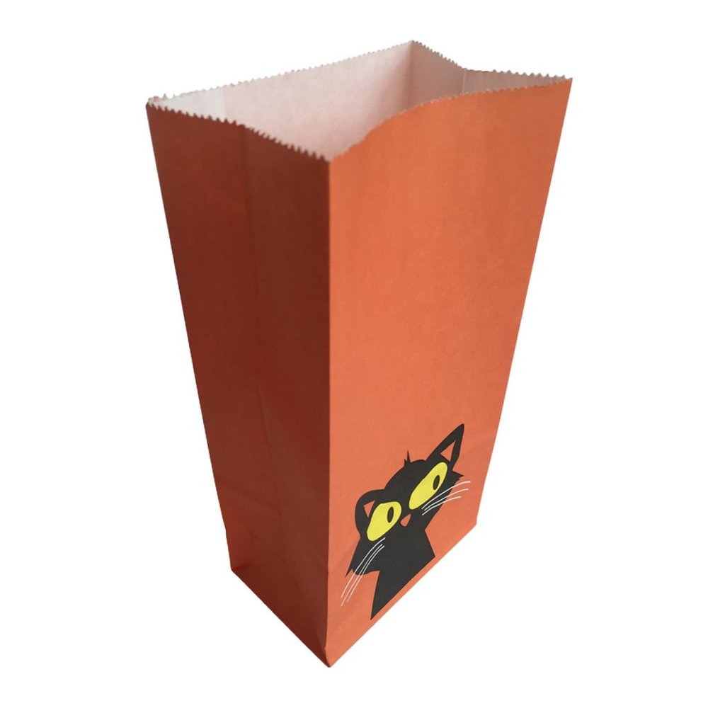 Amosfun Halloween Treat Bags 18 Pack of Colored Paper Bags for Cookies Popcorn Baking Party Favor Wrapping Bags Random Style